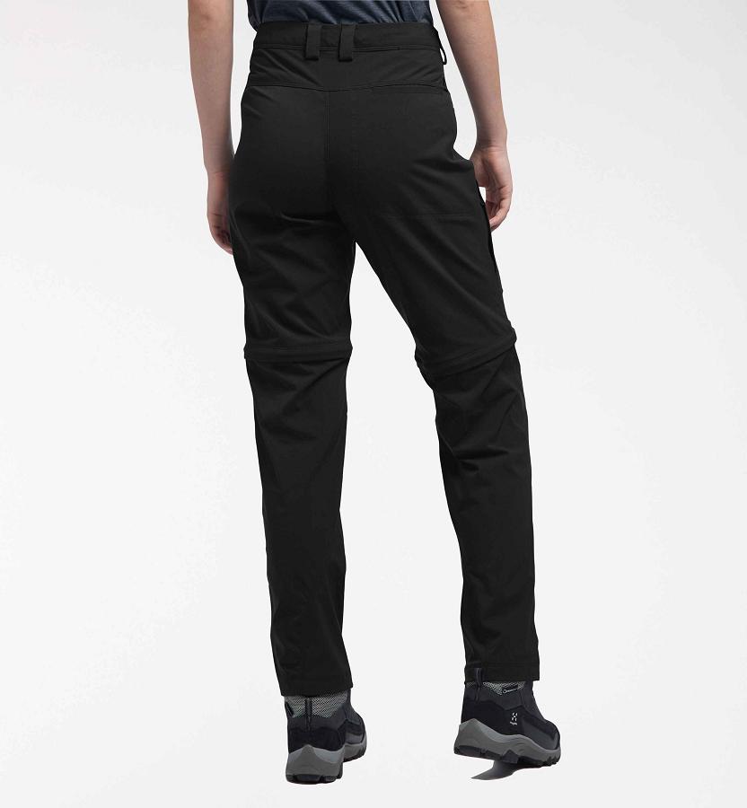 Haglöfs Womens Lite Zip Off Hiking Pants Black New Zealand 05678ZKIG